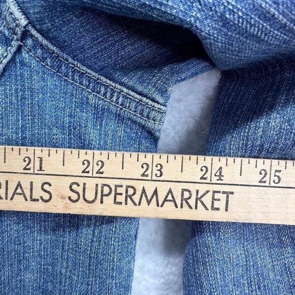 Chicos Platinum Jacket Womens Large Blue Jean Medium Wash Denim Pockets - Picture 6 of 9